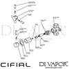 Cifial 32218TB U Techno X300 Wall Stop Valve Dimension